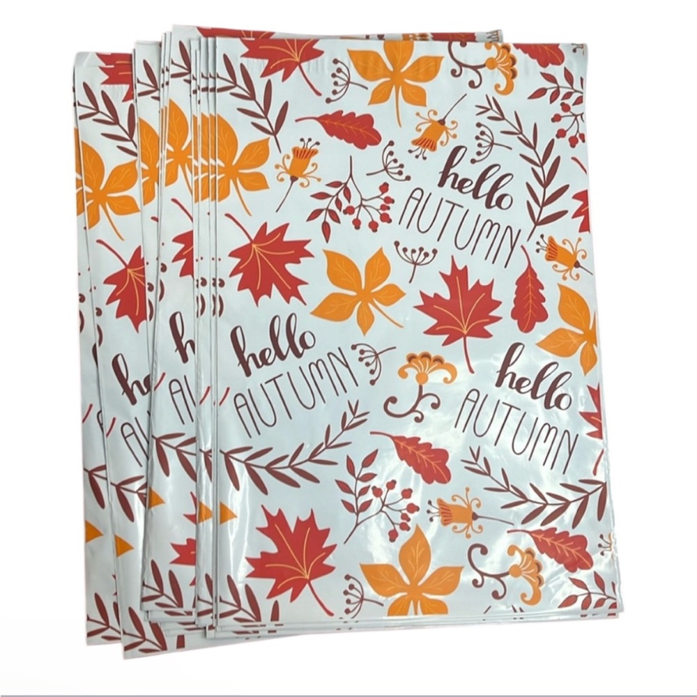 Hello Autumn (10x13) Set of 10 Floral Fall Polymailers